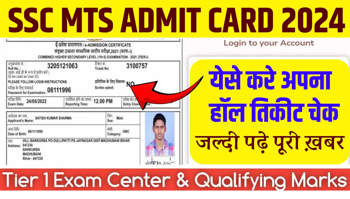 SSC MTS 2024 admit card